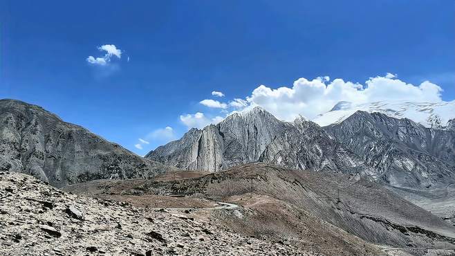 换个角度看高原白沙湖，帕米尔高原的戈壁雪山与湖泊！