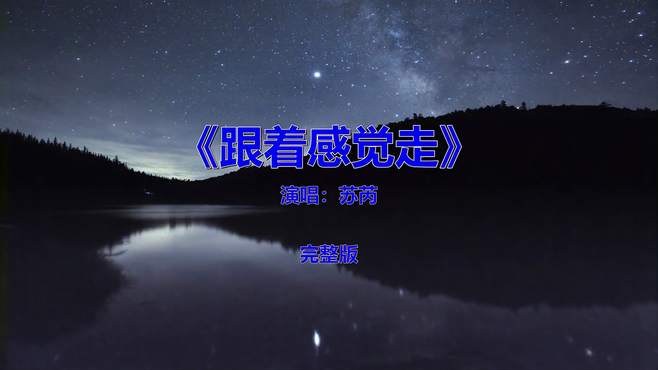 经典流行音乐歌曲《苏芮-跟着感觉走》，8090后肯定听过