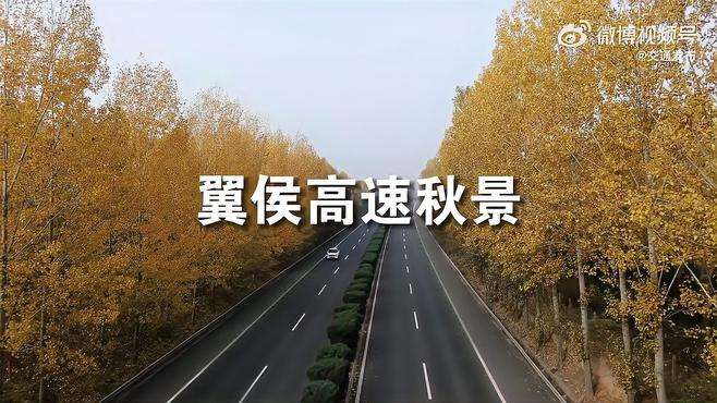 秋天最美的路  沿着翼侯高速，欣赏一路金黄美景。（张婧）