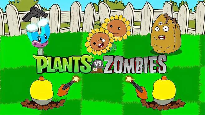 植物大战僵尸2：僵尸竟做着拍手舞威胁植物，坚果大招压扁僵尸！