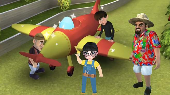 疯狂邻居：塔米的玩具飞机VS暴躁先生的战斗机！