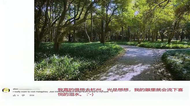 外国博主邂逅秋日杭州植物园，印度网友：这个公园有免费厕所吗？